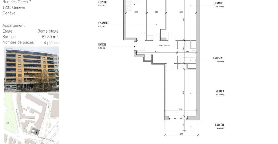 PÂQUIS - Rue des Gares 7 - 67m2