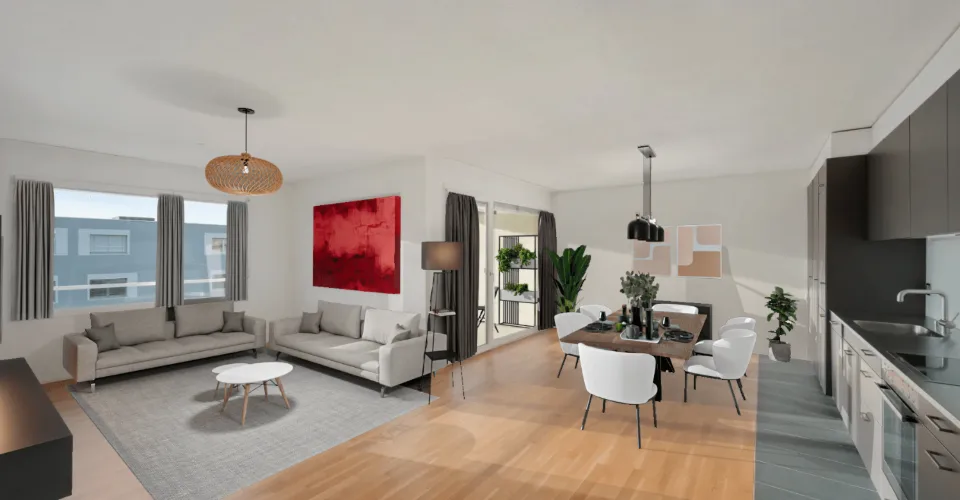 Appartement lumineux de 4.5 piÃ¨ces au 2Ã¨me Ã©tage avec colonne de lavage !