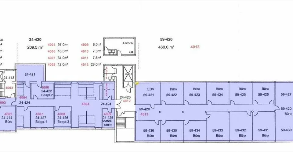 Grands bureaux | 850m2 | bonnes possibilités d'accès