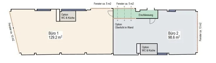 Espaces de bureaux ou de cabinet (98m2 - 129m2) entre Bankverein et Aeschenplatz