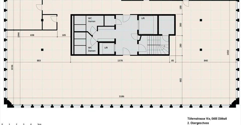 130 m2 - 1'100 m2 - Espace de bureaux dans la zone industrielle de Täfern