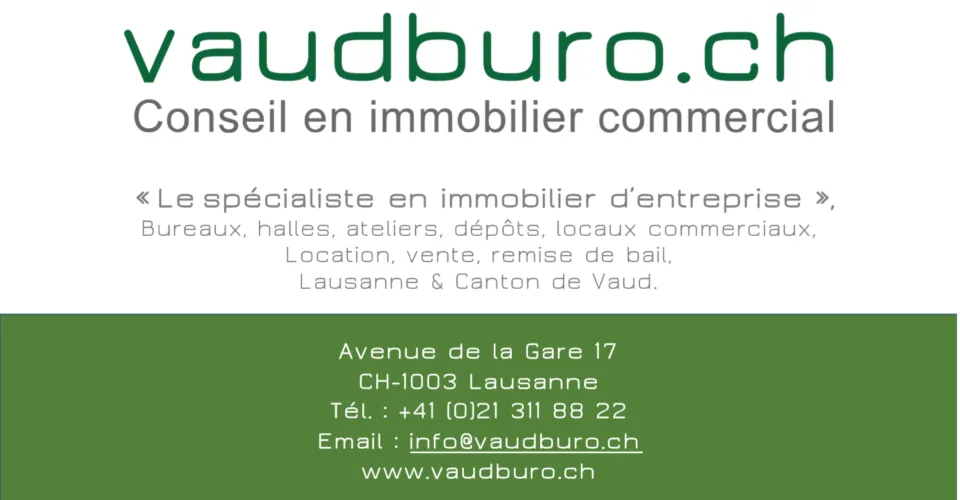 Vaud bureaux, locaux commerciaux, atelier, laboratoire, depots, Ouest lausanne
