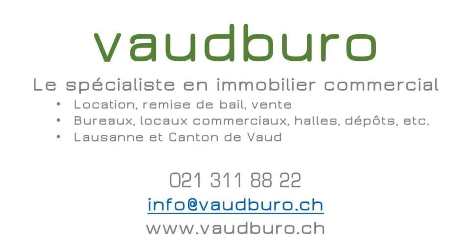 Vos locaux dès 270 à 600 m2 immeuble neuf à louer St Prex