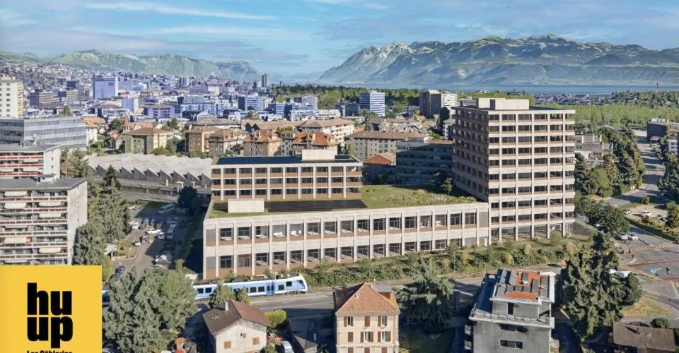 Vaudbureaux Minergie plateaux de 750 m2 divisibles dès 350 m2 au pied métro M1 et Gare CFF