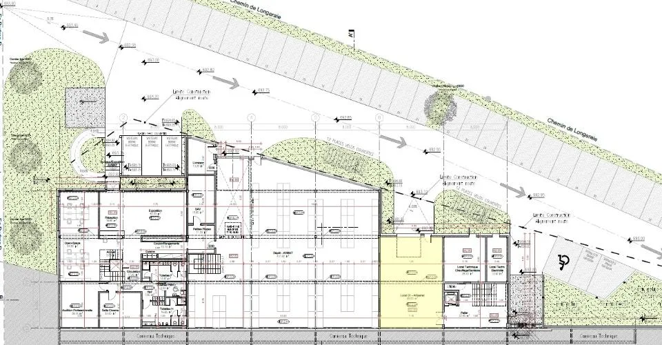 Ateliers & bureaux neufs à louer – ZI Budron, Mont-sur-Lausanne – Lots modulables dès 381 m² – Bâtiment Minergie