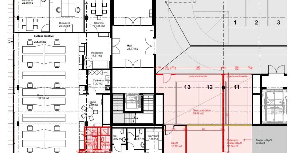 Surfaces de bureaux à louer au Mont-sur-Lausanne