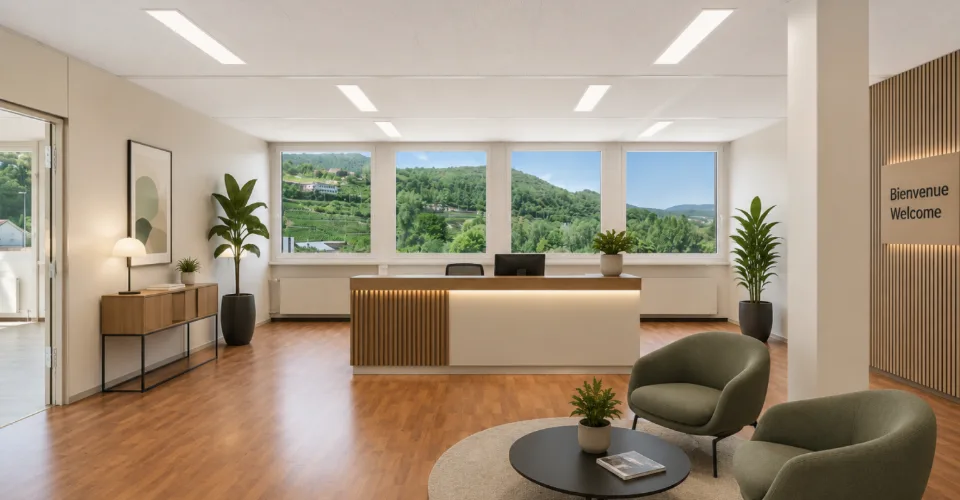 St-Blaise, surface commerciale de 186 m2 avec places de parc