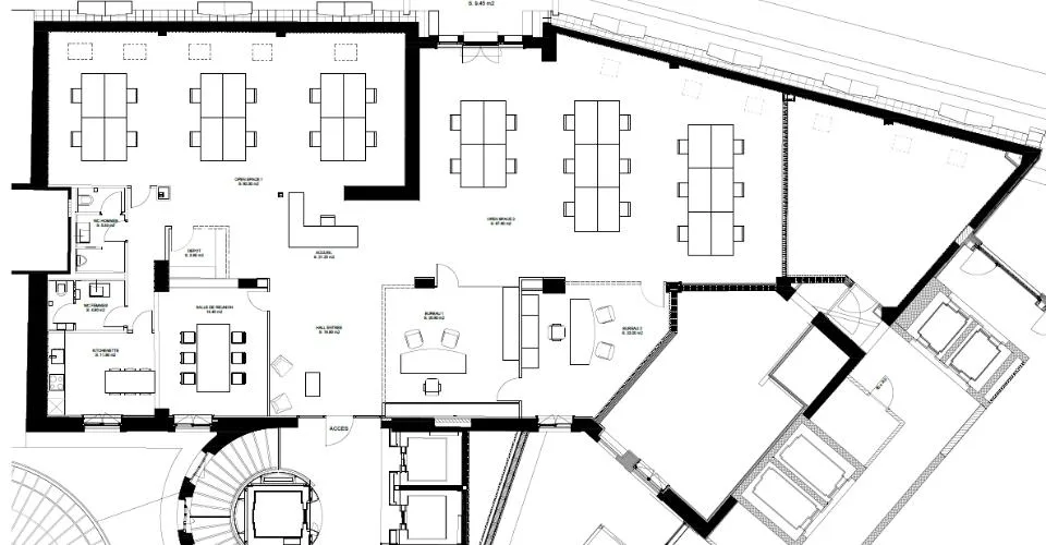 A louer au centre ville de Genève, surface de bureaux aménagée