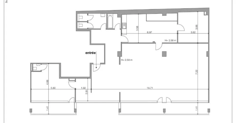 Nations - Gare - CHF 340.--m2-an - Bureaux d'environ 183 m²