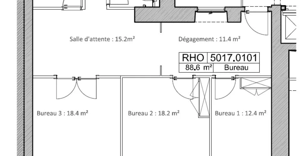 Rue du Rhône - Bureaux aménagés au sein d'un immeuble de caractère