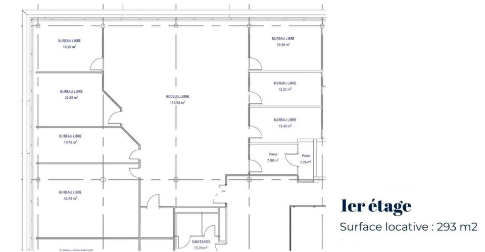 Meyrin - Aéroport - CHF 380.--m2-an - Bureaux d'environ 293m2