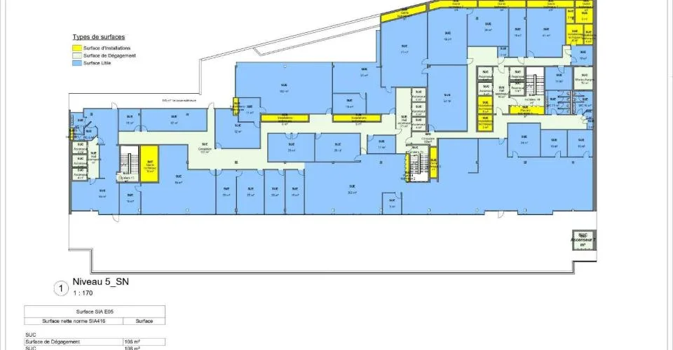 Quai du Seujet - CHF 450.--m2-an - Bureaux de 1'615m2