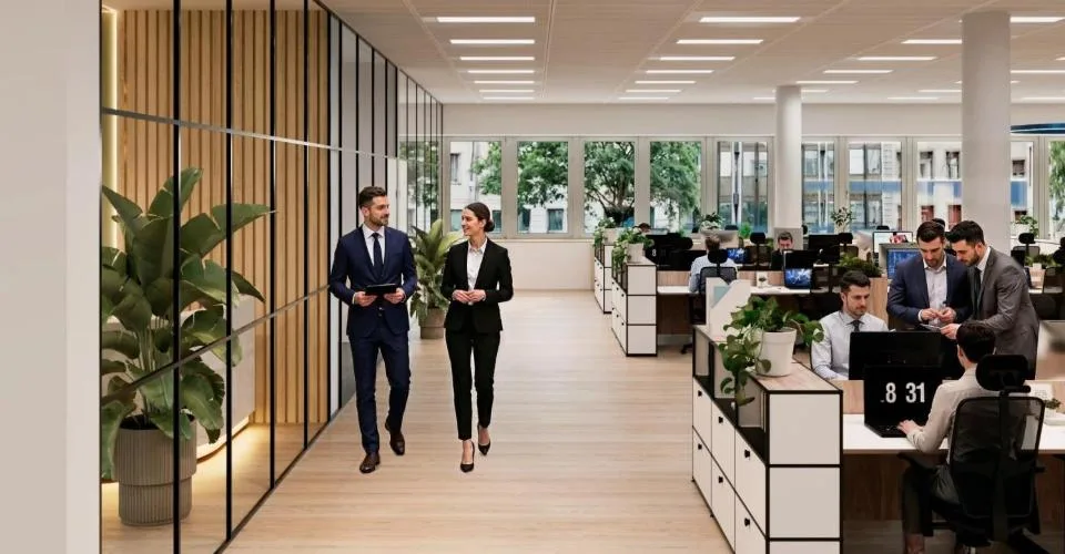 Surfaces administratives dans un bâtiment entièrement rénové