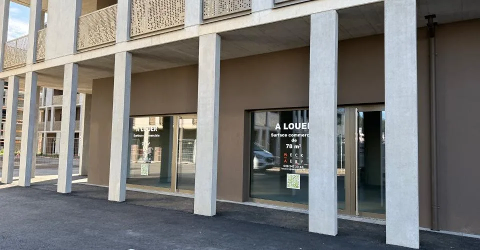 Surface commerciale d?env. 78.70 m2 aménageable au gré du preneur!