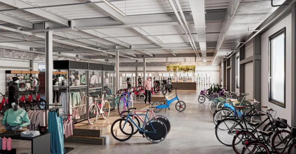Surfaces de vente et d'exposition flexibles dans l'attractif parc d'Aschera