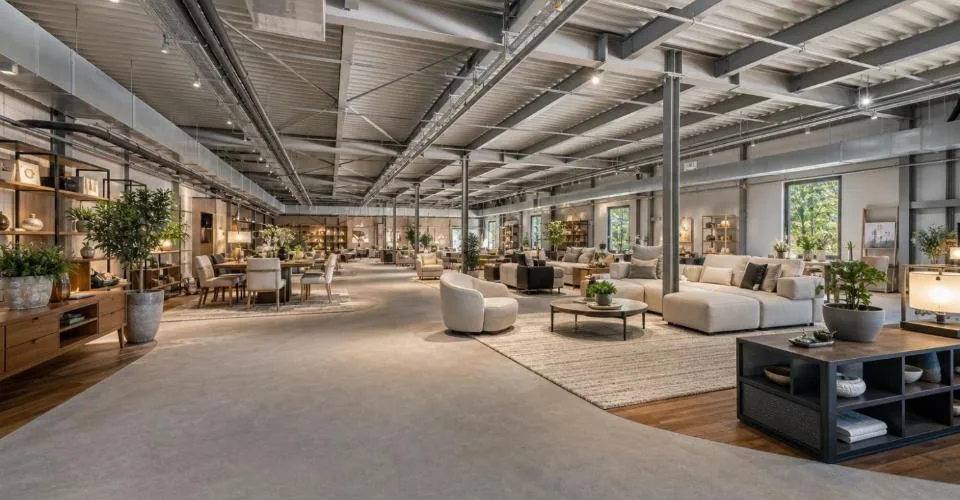 Surfaces de vente et d'exposition flexibles dans l'attractif parc d'Aschera