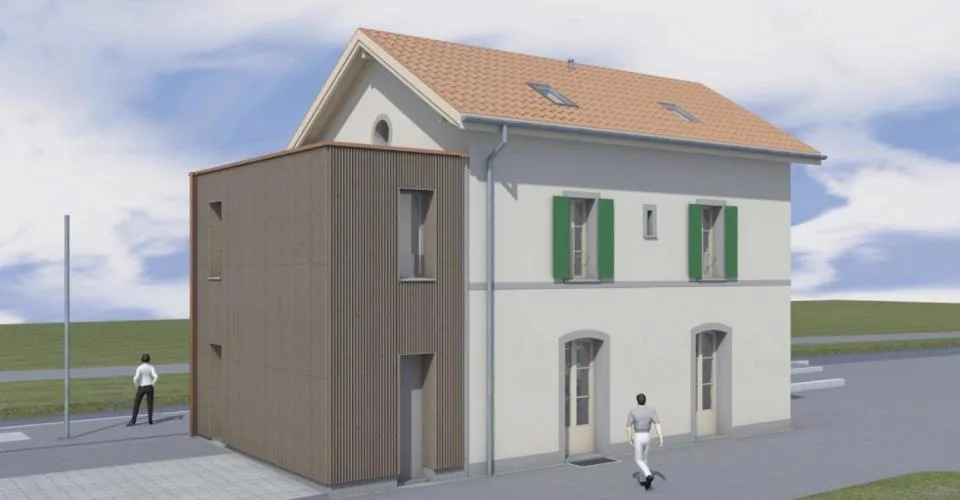 Surface commerciale d'env. 40m2 rénovée idéalement située en gare de Palézieux-Village