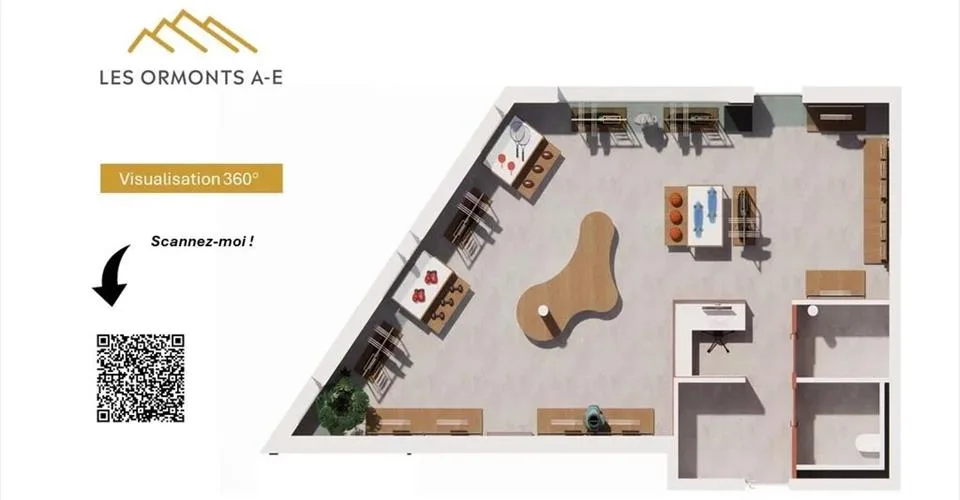 BELLES SURFACES COMMERCIALES À LOUER à 12mn de la Gare