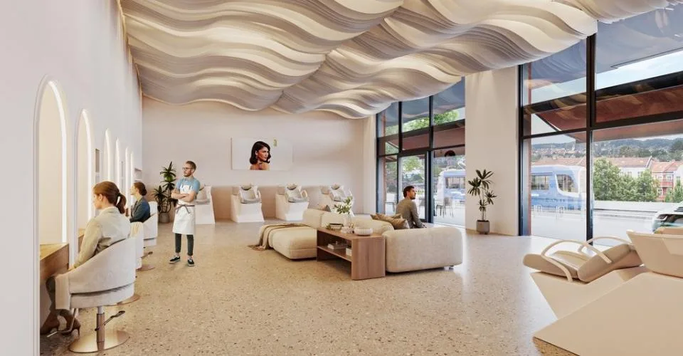 Belle arcade dans nouveau bâtiment