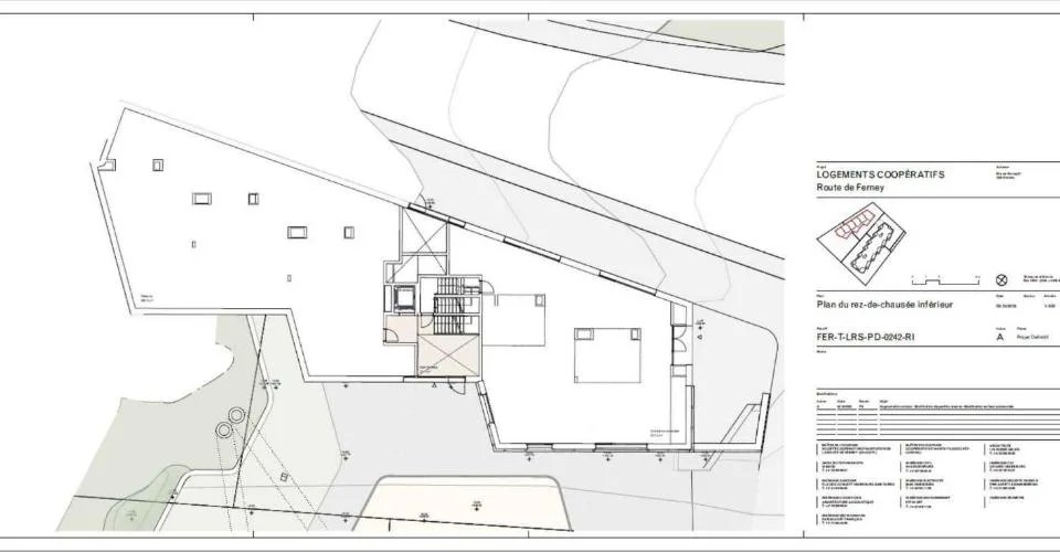 Petit-Saconnex - Neuf - Arcade - Restaurant - Rez de 203m2 + Sous-sol de 123m2