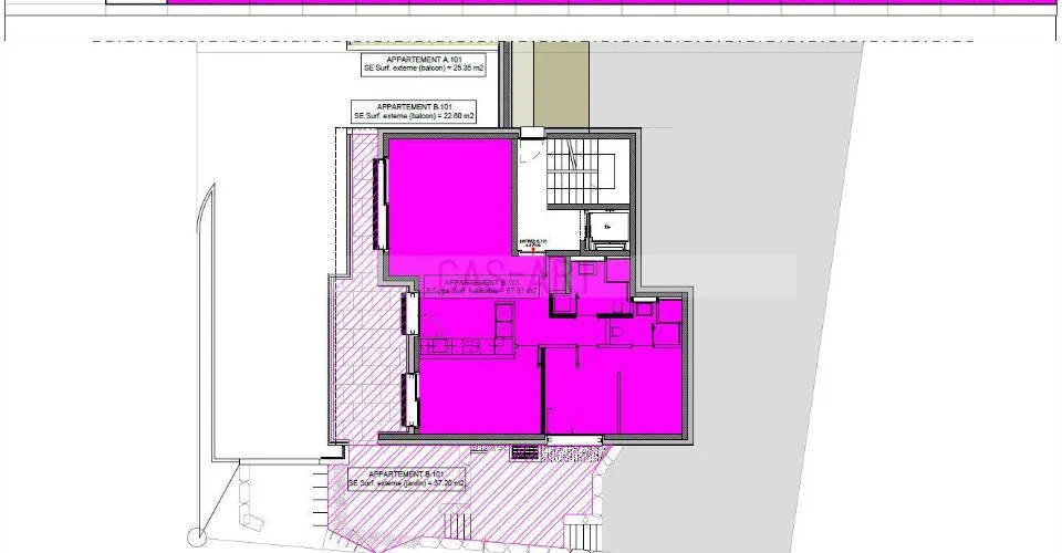 Lot B101: appartement de standing 3,5 pc