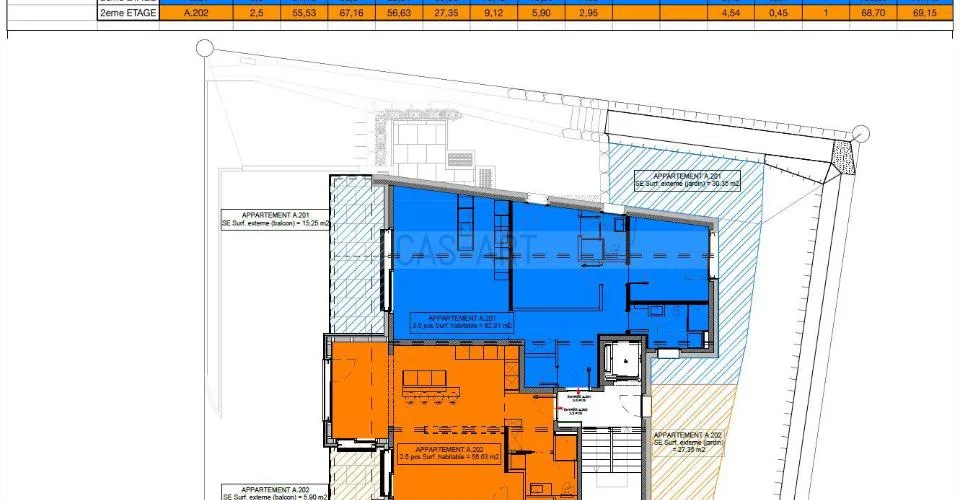 Lot A201: appartement de standing 3,5 pc