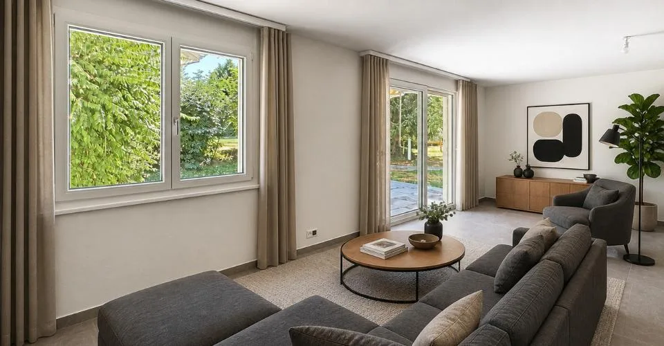 Très bel appartement rénové de 4.5 pces avec jardin