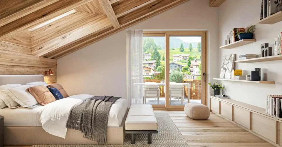 Klosters: Neubau Dachmaisonette mit edlem Interieur und Aussicht – photo 2 sur 5