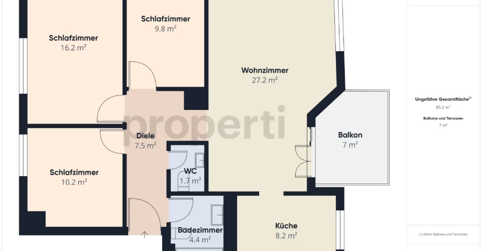 Moderne und lichtdurchflutete Wohnung mit Balkon in Schwaderloch – Foto 12 von 13