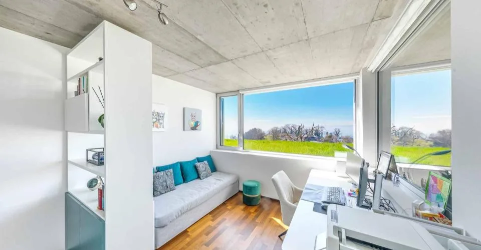 Superbe duplex 5.5 pièces avec patio & terrasse – Vue lac et Alpes