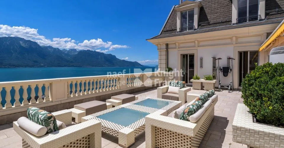 Unique ! Appartement en attique de 8.5 pièces avec une vue exceptionnelle à vendre au coeur de Montreux
