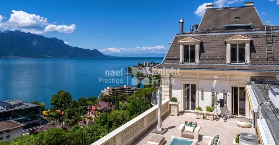 Unique ! Appartement en attique de 8.5 pièces avec une vue exceptionnelle à vendre au coeur de Montreux