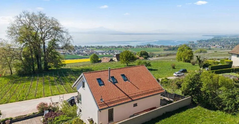 Villa neuve de standing avec vue panoramique sur le lac Léman