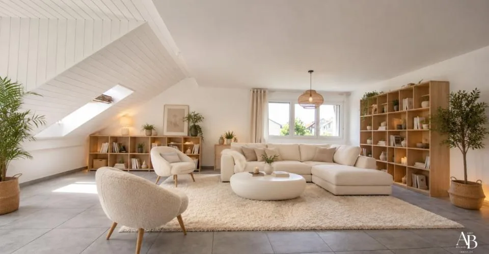 En exclusivité, Duplex vue lac et Mont-Blanc, centre Village à Arzier