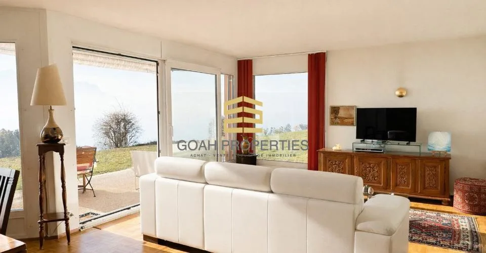 Superbe 3.5 pièces avec terrasse-jardin et vue panoramique sur le lac