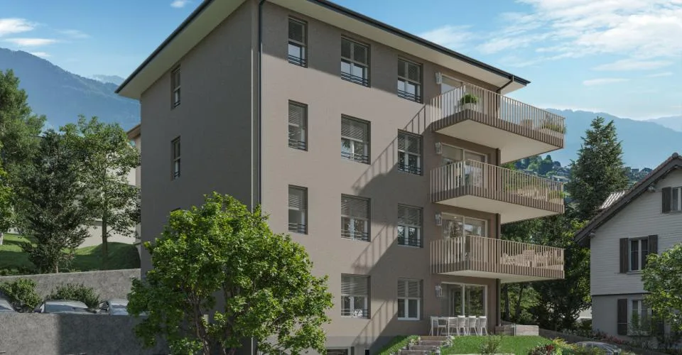 Appartement contemporain neuf avec large balcon lumineux