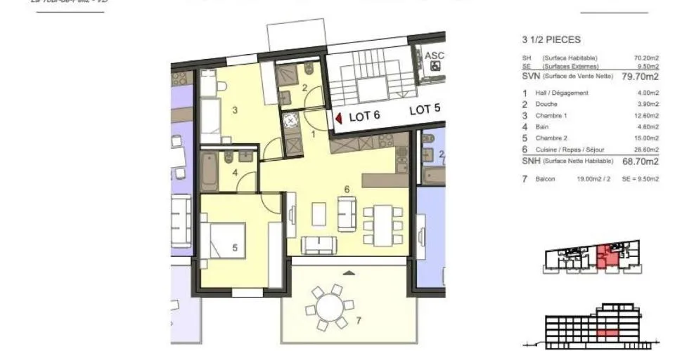 Appartement 3.5 pièces à La Tour-de-Peilz