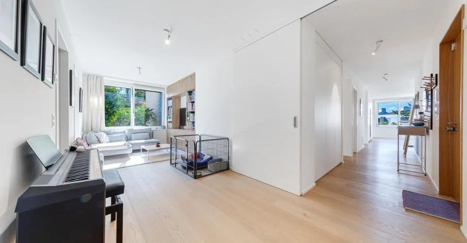 Appartement 7.5p de standing avec jardin & proche des rives
