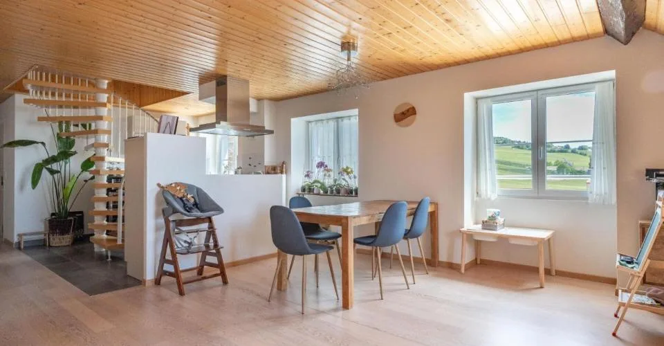 Appartement en attique avec vue lac et vignes