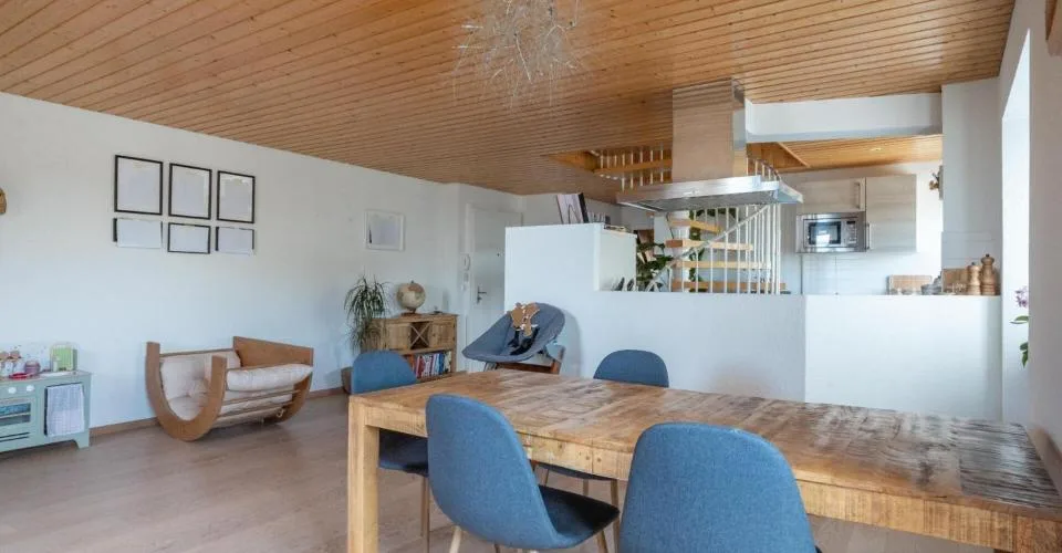 Appartement en attique avec vue lac et vignes