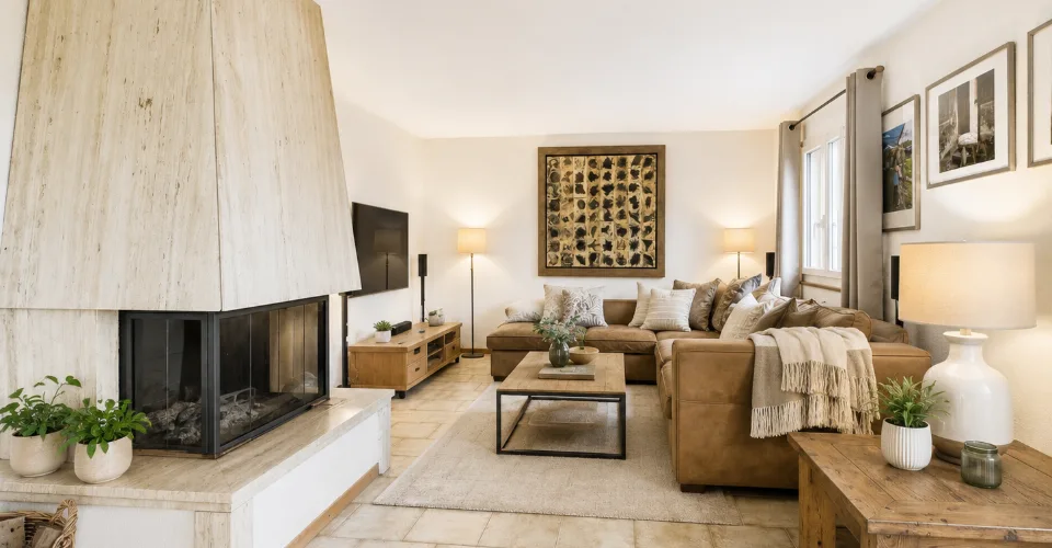 Grande maison individuelle avec appartement indépendant, jardin et vue dégagée