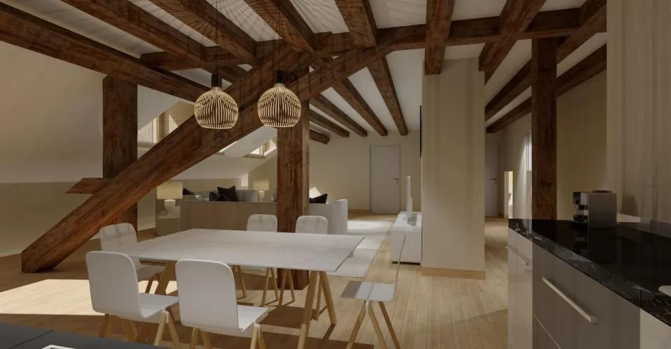 Appartement attique combles 5 pièces à Borex