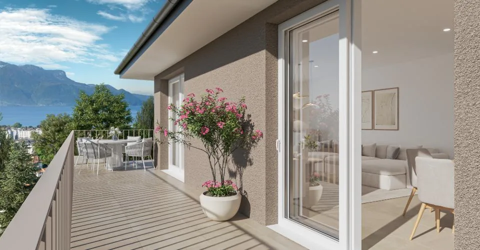Appartement neuf avec grand balcon ensoleillé