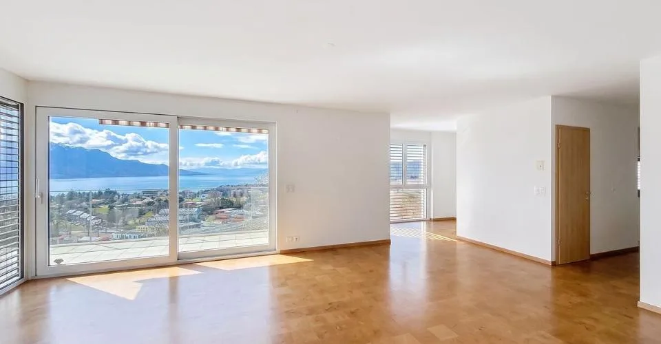 Montreux - Élégant 5.5 pièces avec vue lac, terrasse et espace bien-être