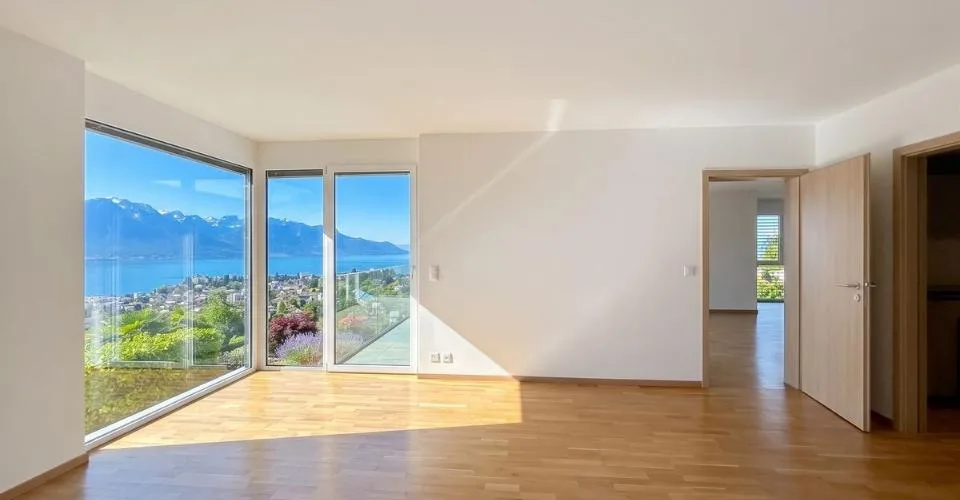 Montreux - Élégant 5.5 pièces avec vue lac, terrasse et espace bien-être