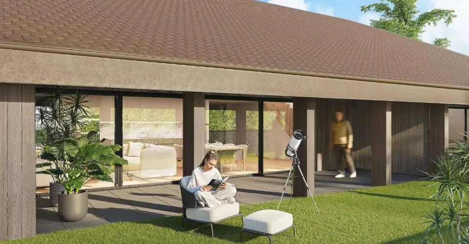 Maison villageoise mitoyenne avec terrasse et jardin