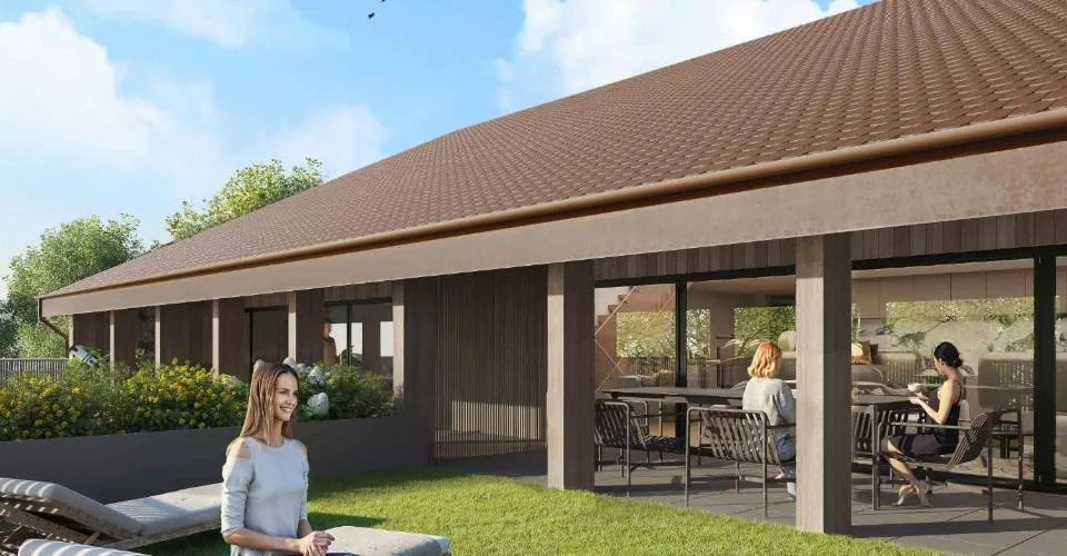 Maison villageoise mitoyenne avec terrasse et jardin