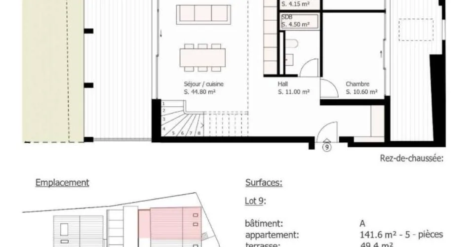 Maison villageoise mitoyenne avec terrasse et jardin