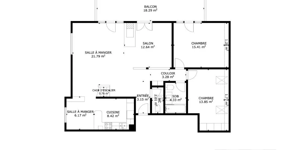 SUPERBE APPARTEMENT LOUE EN DUPLEX