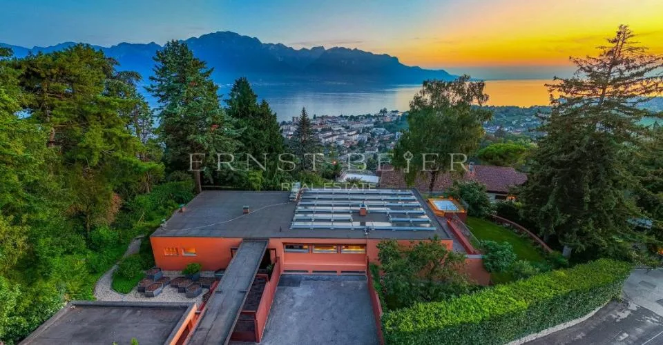 Résidence d'exception avec jardin paysager et panorama sur le Léman
